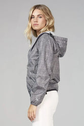 Women's plaid full zip packable rain jacket and windbreaker ***FINAL - Femstylo