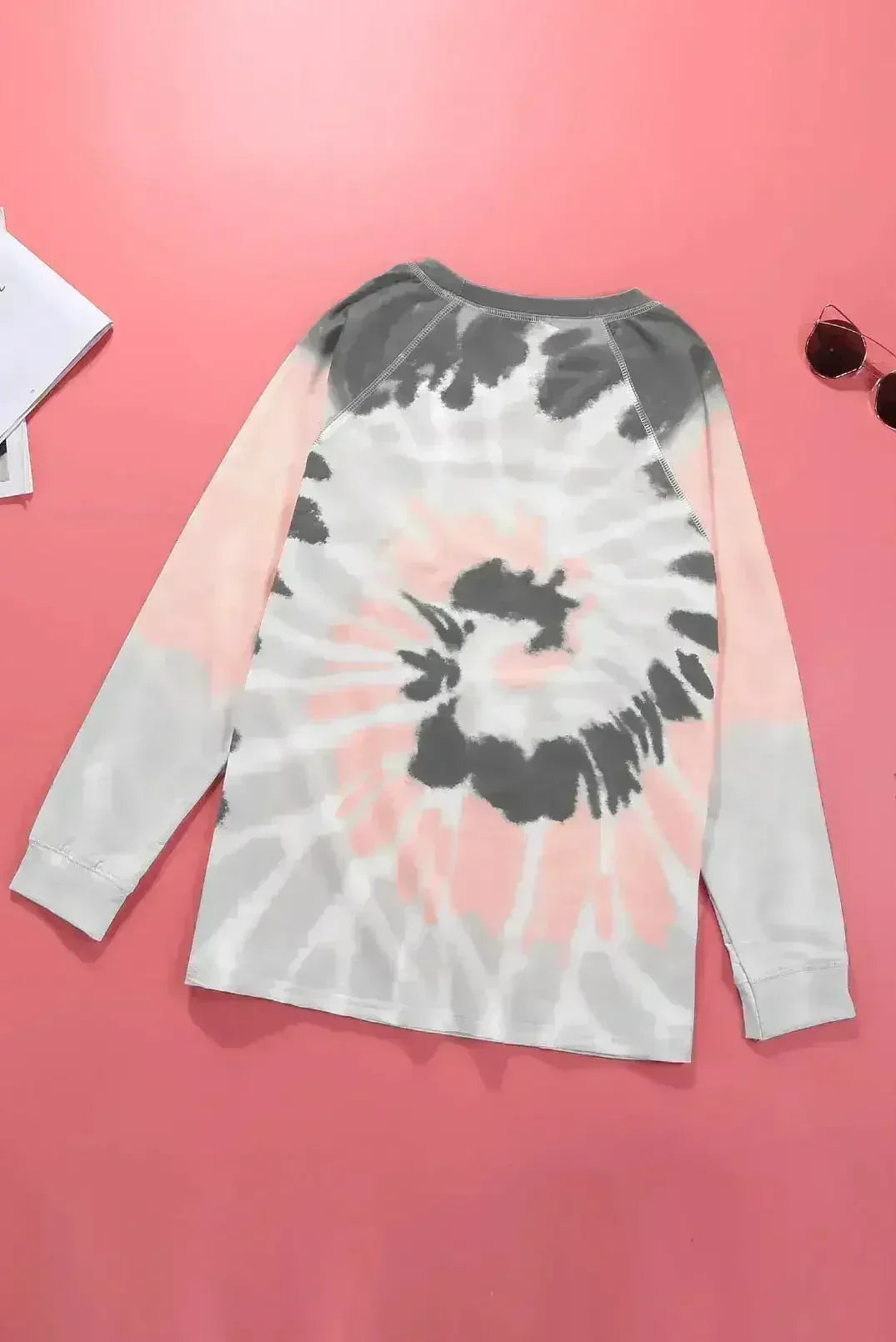 Multicolor Ombre Tie Dye Loose Casual Sweatshirt - Femstylo