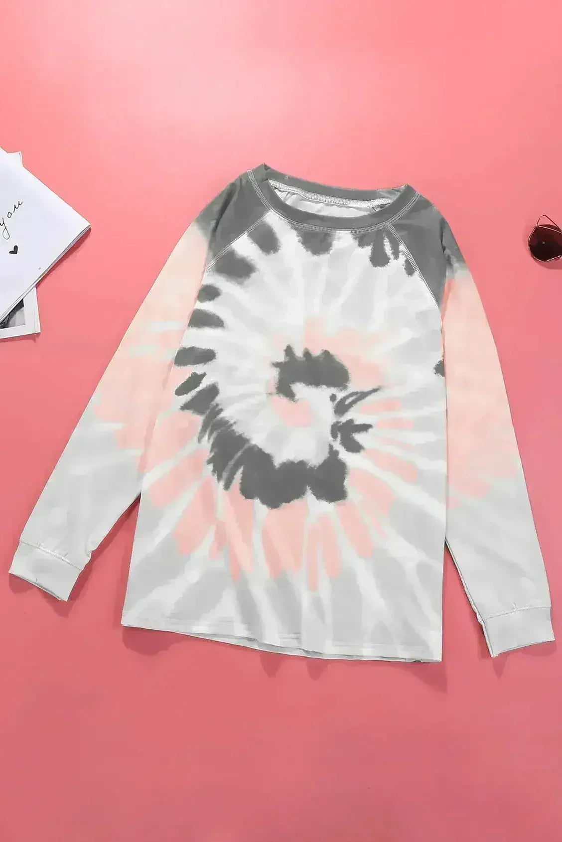 Multicolor Ombre Tie Dye Loose Casual Sweatshirt - Femstylo
