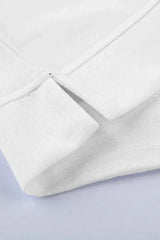 Black White Patchwork Dropped Shoulder Sleeve Sweatshirt - Femstylo