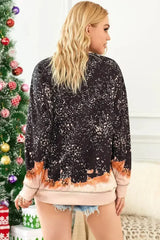 Casual Scrawl and Letters Print Bleached Sweatshirt - Femstylo