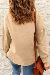 Apricot Cozy Cowl Neck Pullover Sweatshirt | Stylish - Femstylo