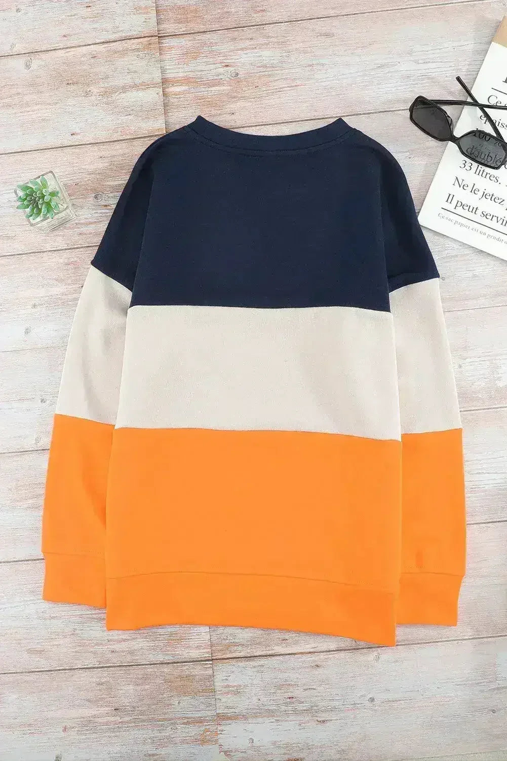 Colorblock Orange Sweatshirt - Femstylo