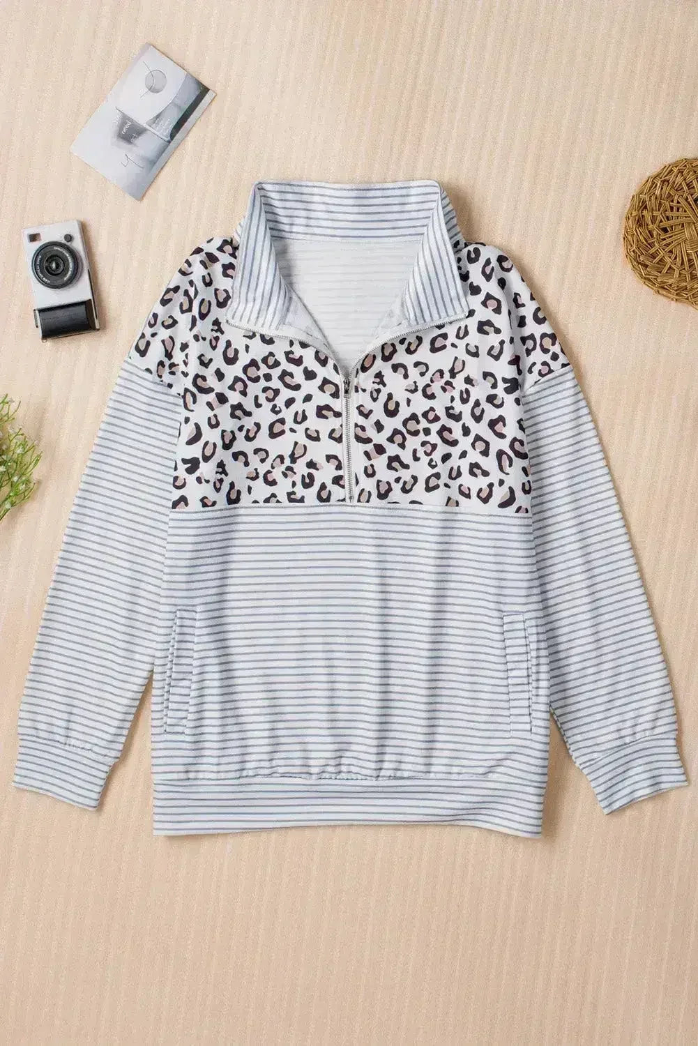 Leopard Striped Sweatshirt - Femstylo