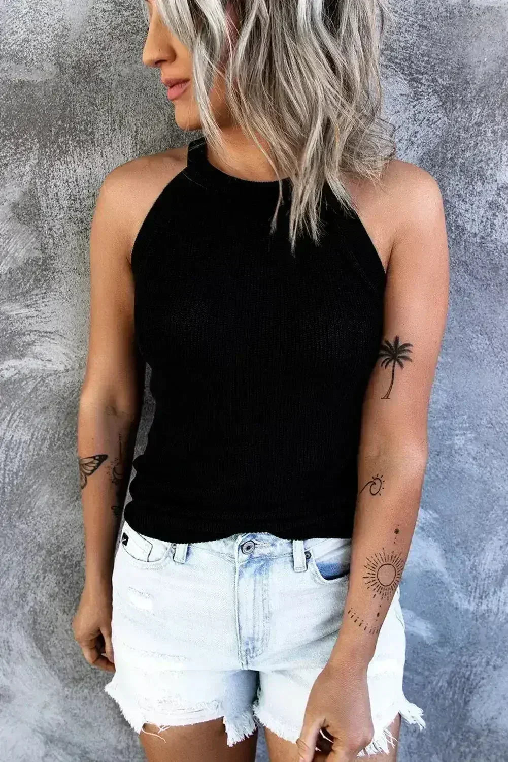 Black Sleeveless Tank Top – Breathable & Comfortable Summer Essential - Femstylo