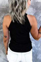 Black Sleeveless Tank Top – Breathable & Comfortable Summer Essential - Femstylo