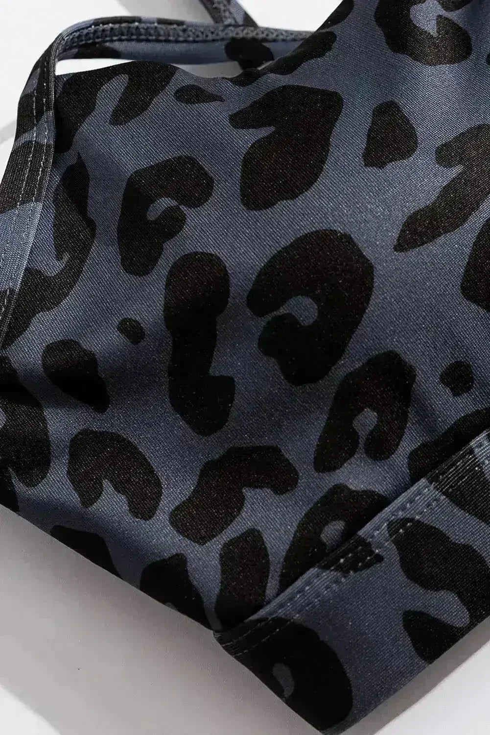 Charcoal Leopard Sports Bra and Legging Set - Femstylo