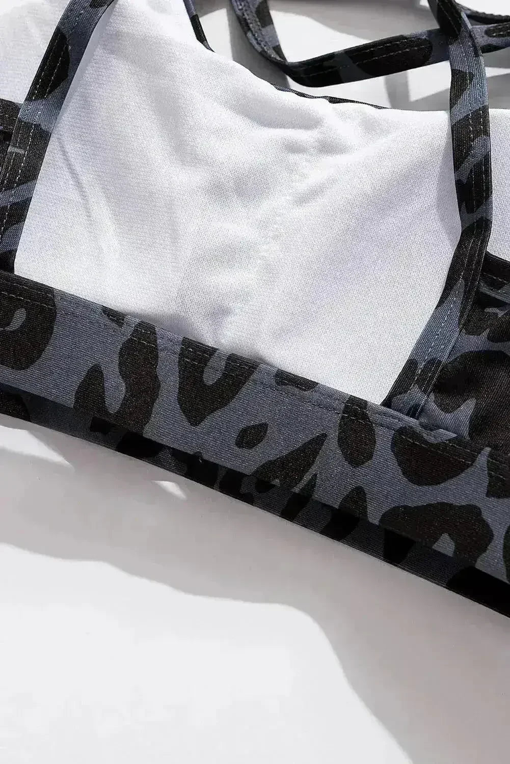 Charcoal Leopard Sports Bra and Legging Set - Femstylo