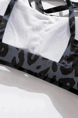 Charcoal Leopard Sports Bra and Legging Set - Femstylo