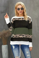 Color Block Knit Sweater - Femstylo