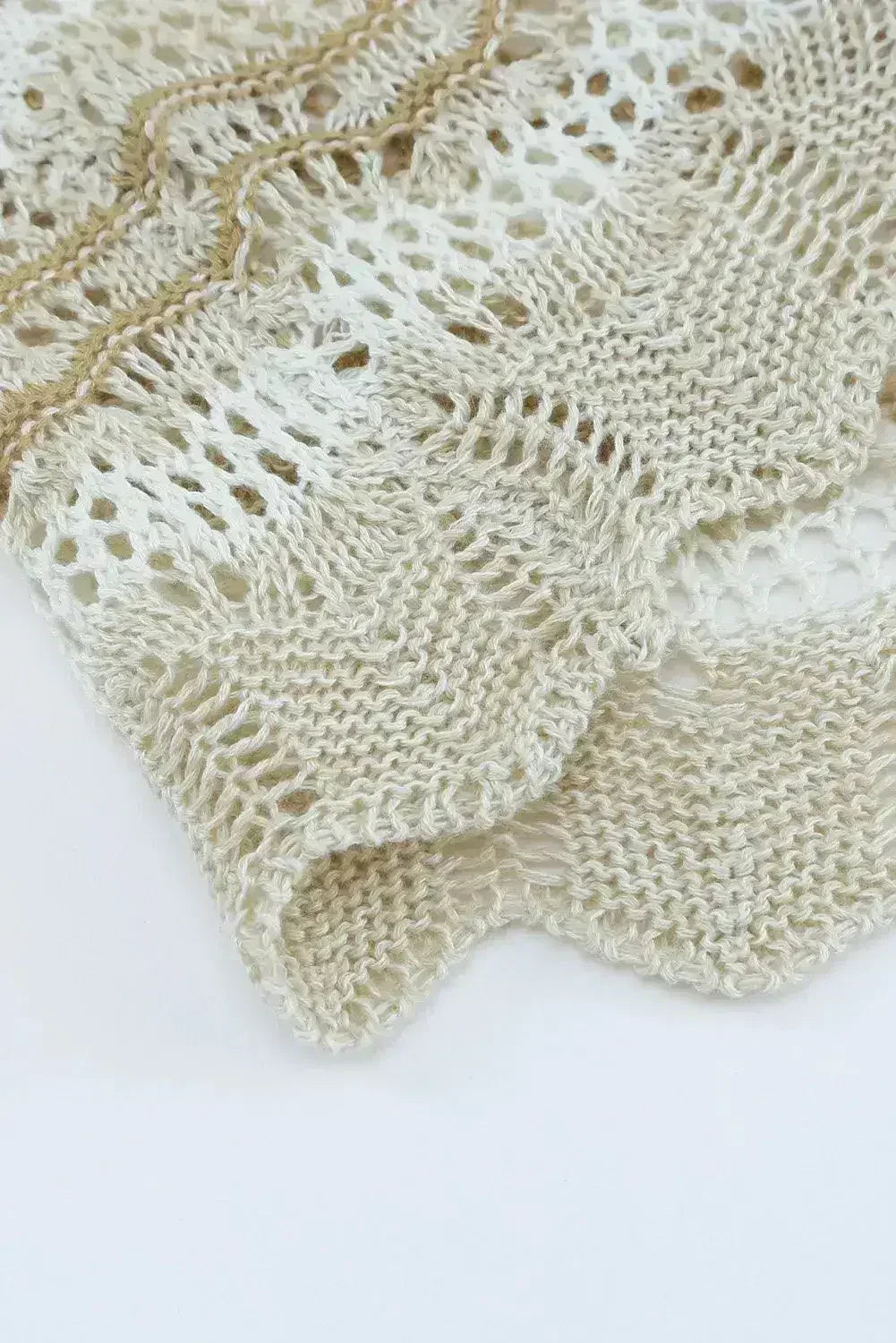 Wavy Stripe Crochet Sweater - Femstylo