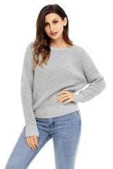 Black Cross Back Hollow-out Sweater - Femstylo