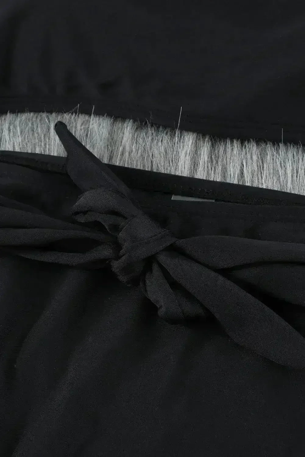 Black Bubble Sleeves Square Neck High Waist Bikini - Femstylo