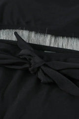 Black Bubble Sleeves Square Neck High Waist Bikini - Femstylo