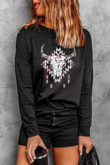 Western Steer Shorts Loungewear - Femstylo