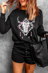 Western Steer Shorts Loungewear - Femstylo