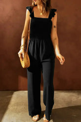Classy Black Wide Leg Jumpsuit - Femstylo