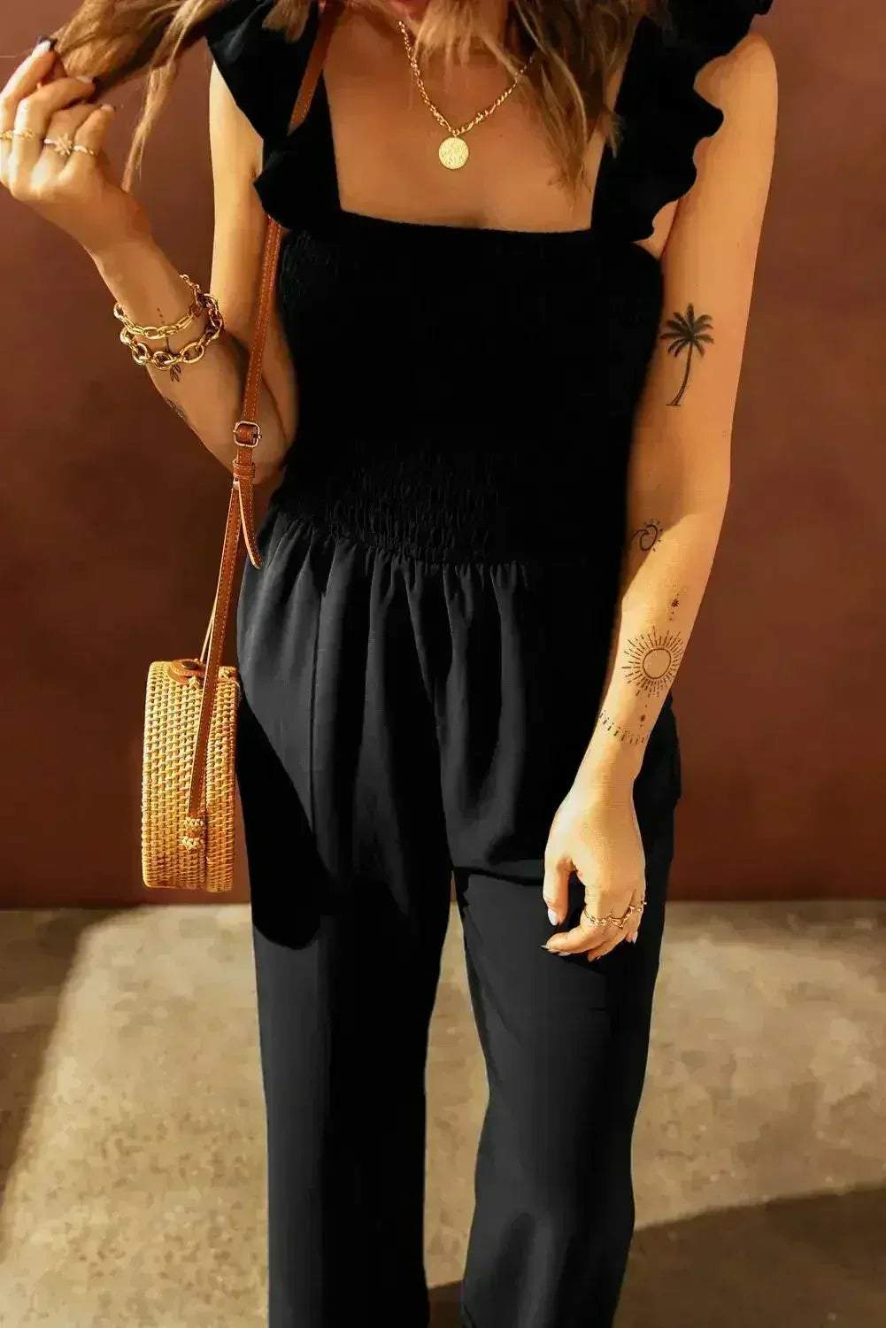 Classy Black Wide Leg Jumpsuit - Femstylo