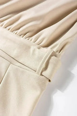 Apricot Oh So Glam Belted Wide Leg Jumpsuit - Femstylo