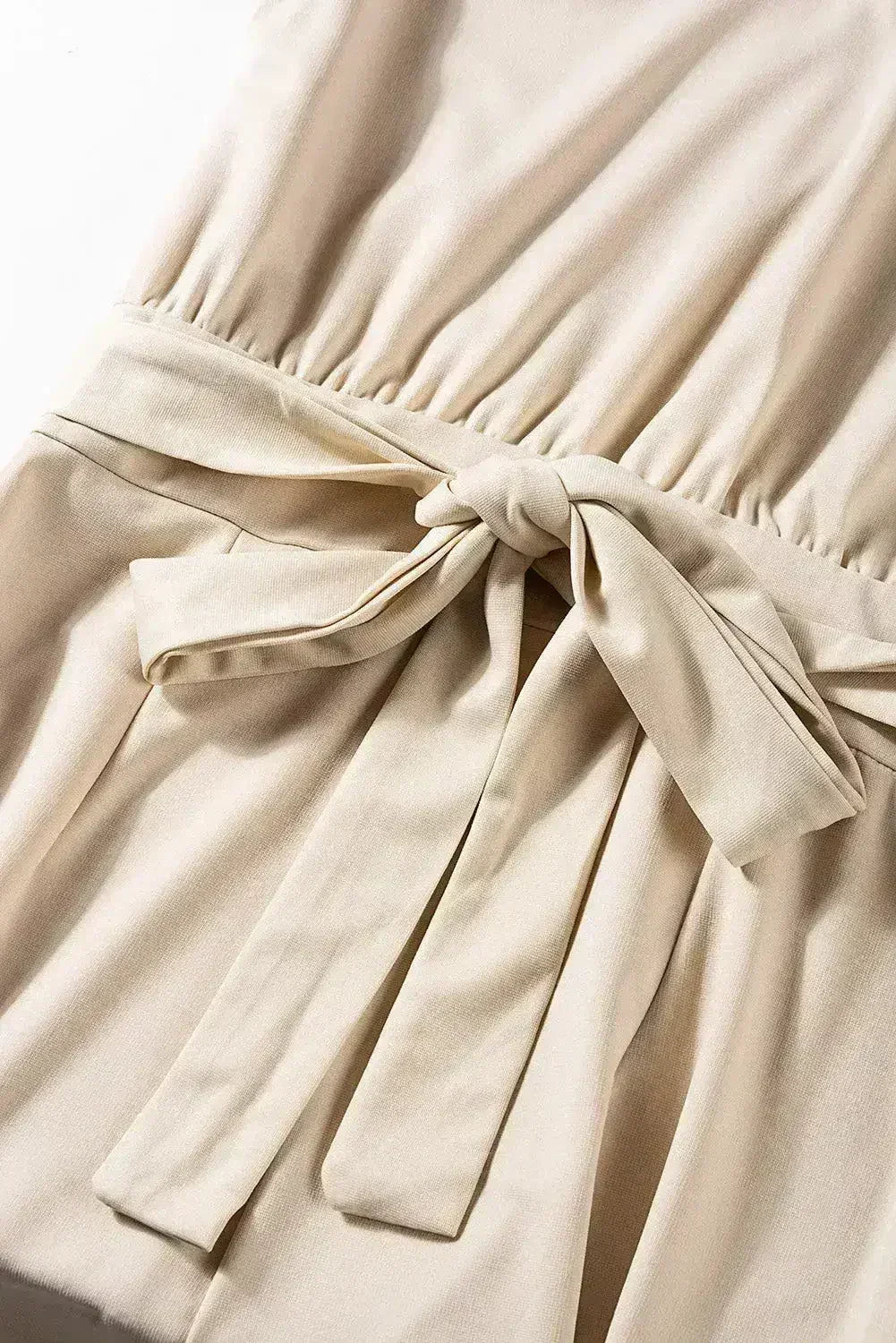 Apricot Oh So Glam Belted Wide Leg Jumpsuit - Femstylo