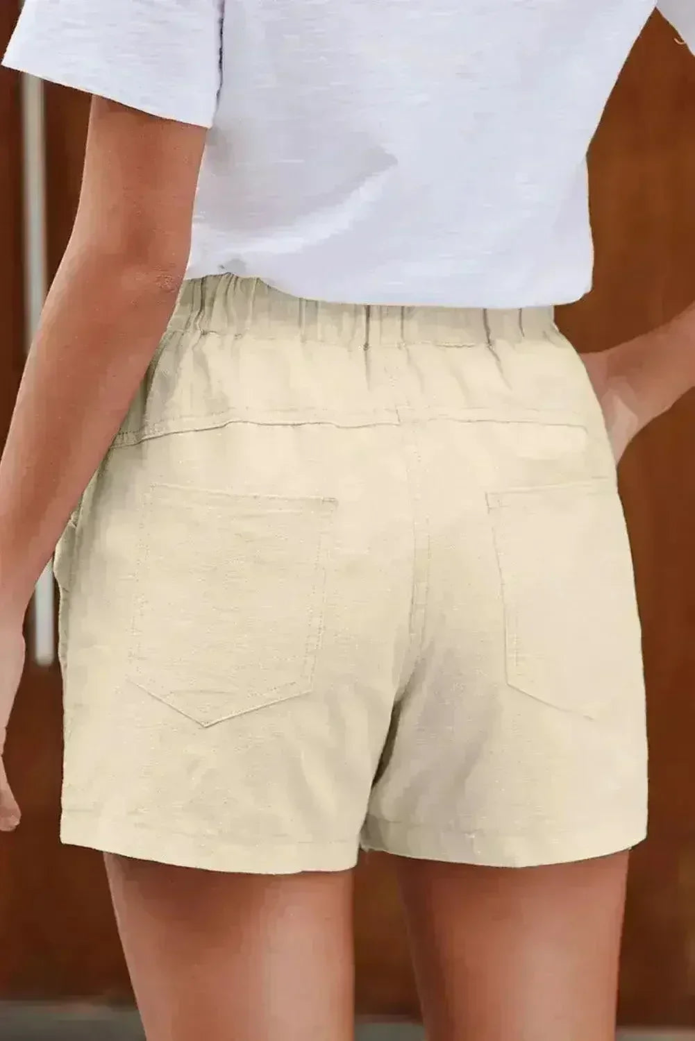 Casual Beige Faylin Women Shorts - Femstylo