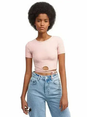 Lace Up Crop Top - Femstylo