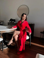 Lady in Red Robe