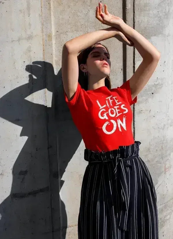 Life Goes On Women T-shirt - Femstylo
