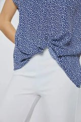 V-Neck Short Sleeve Wrap Front Top for Women - Femstylo