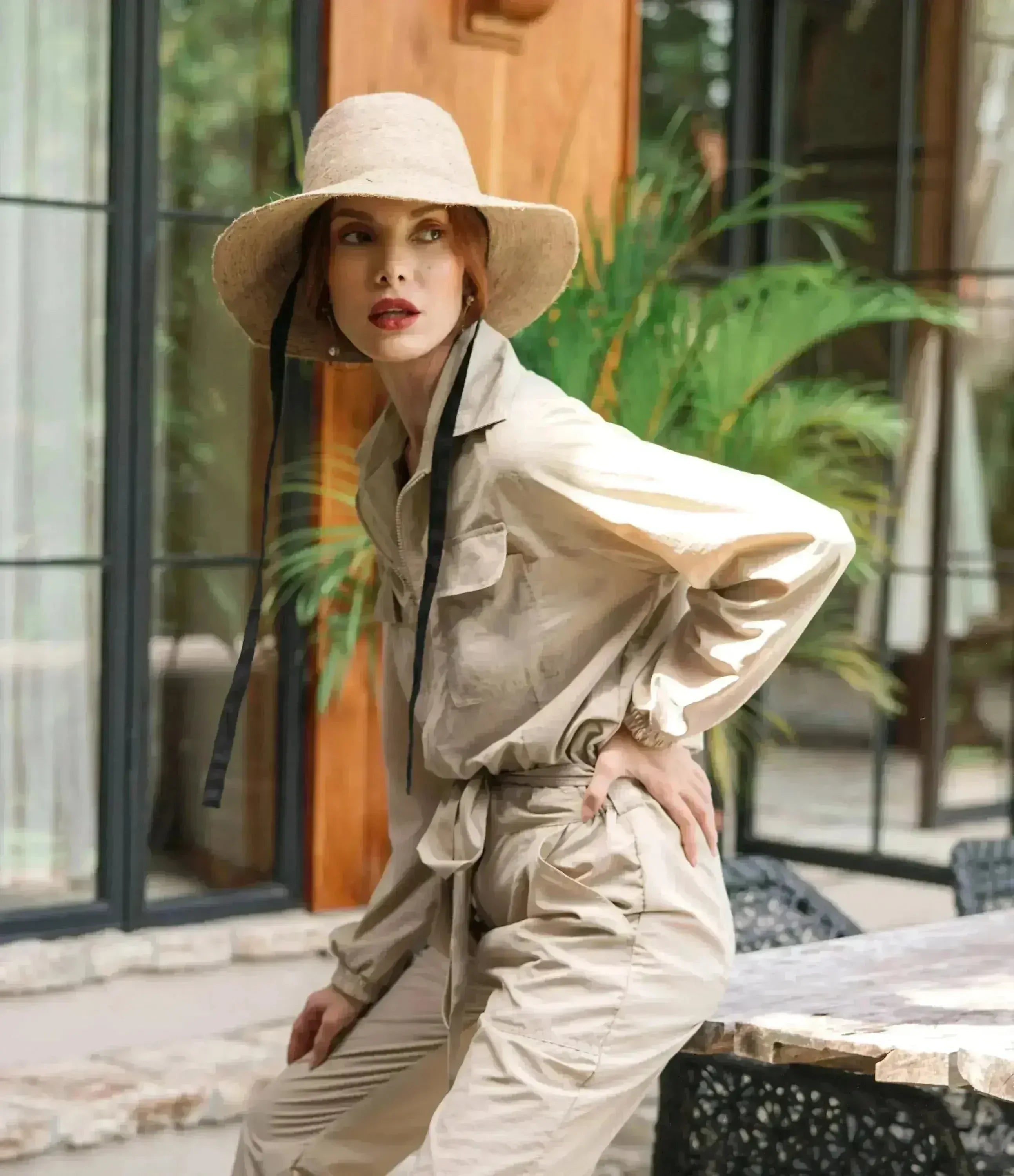 MEG Jute Straw Hat In Light Beige - Femstylo