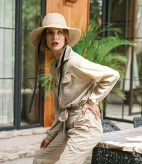 MEG Jute Straw Hat In Light Beige - Femstylo