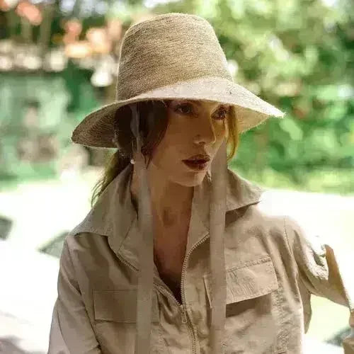 MEG Jute Straw Hat In Light Beige - Femstylo