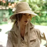 MEG Jute Straw Hat In Light Beige - Femstylo