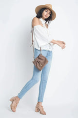 Women's High Neck Long Sleeve Crochet Top - Femstylo