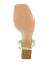 Mooncut Ankle Strap Block Heel Sandals - Femstylo