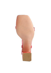 Mooncut Ankle Strap Block Heel Sandals - Femstylo