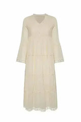 MIKA Natural Maxi Dress | Boho Peasant Style | Femstylo - Femstylo