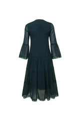 MIKA Cotton Maxi Dress - Petrol | Boho Peasant Style | Femstylo - Femstylo