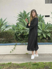 MIKA Black Maxi Dress | Boho Peasant Style | Femstylo - Femstylo