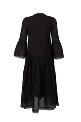 MIKA Black Maxi Dress | Boho Peasant Style | Femstylo - Femstylo