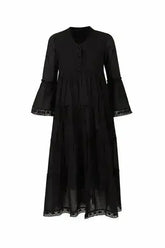 MIKA Black Maxi Dress | Boho Peasant Style | Femstylo - Femstylo