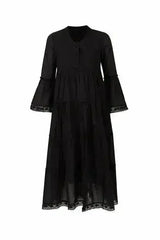 MIKA Black Maxi Dress | Boho Peasant Style | Femstylo - Femstylo