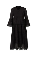 MIKA Black Maxi Dress | Boho Peasant Style | Femstylo - Femstylo