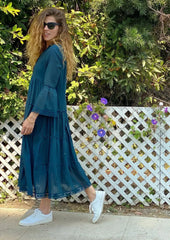 MIKA Natural Maxi Dress | Boho Peasant Style | Femstylo - Femstylo