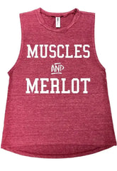 Muscles & Merlot Muscle Tank Top - Femstylo