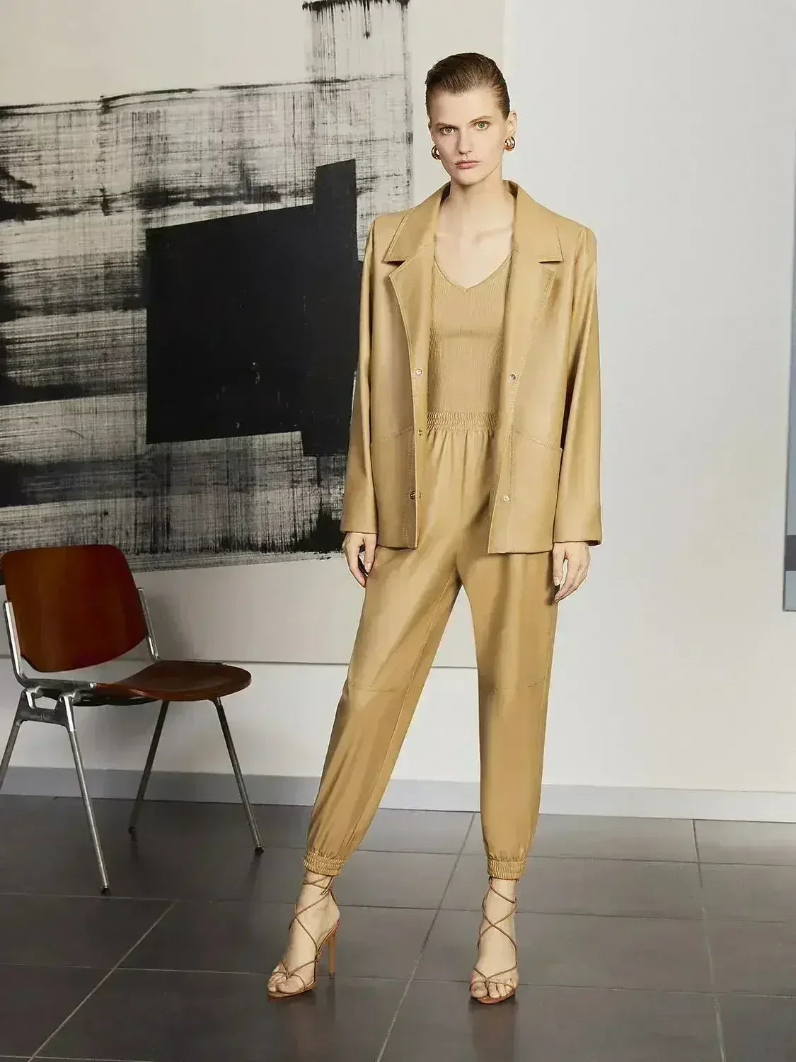 Double Breasted Leather Jacket - Femstylo