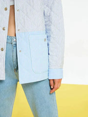 Quilted Oversized Shirt Jacket - Femstylo