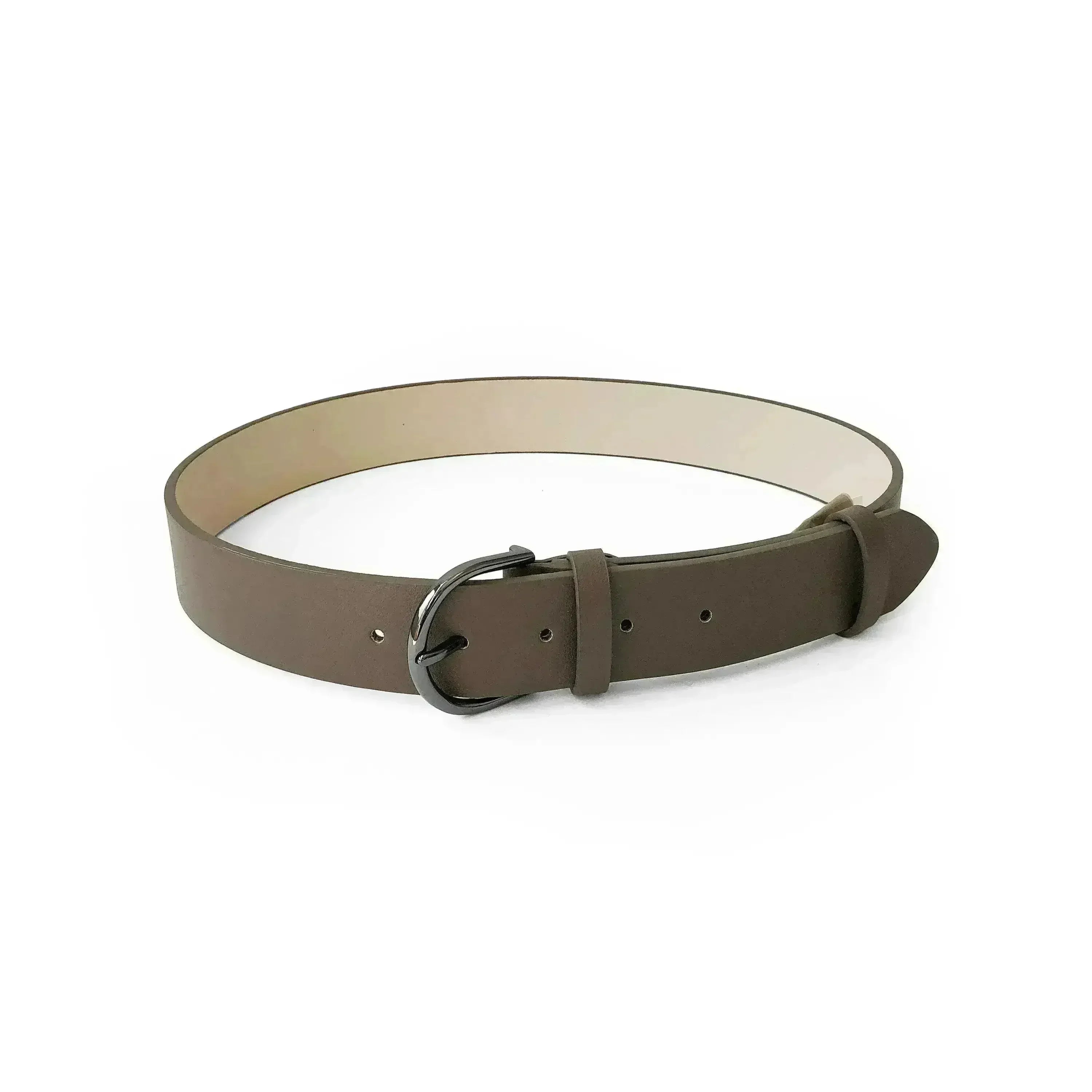Ladies Belt with Rounded Gunmetal Buckle - Femstylo