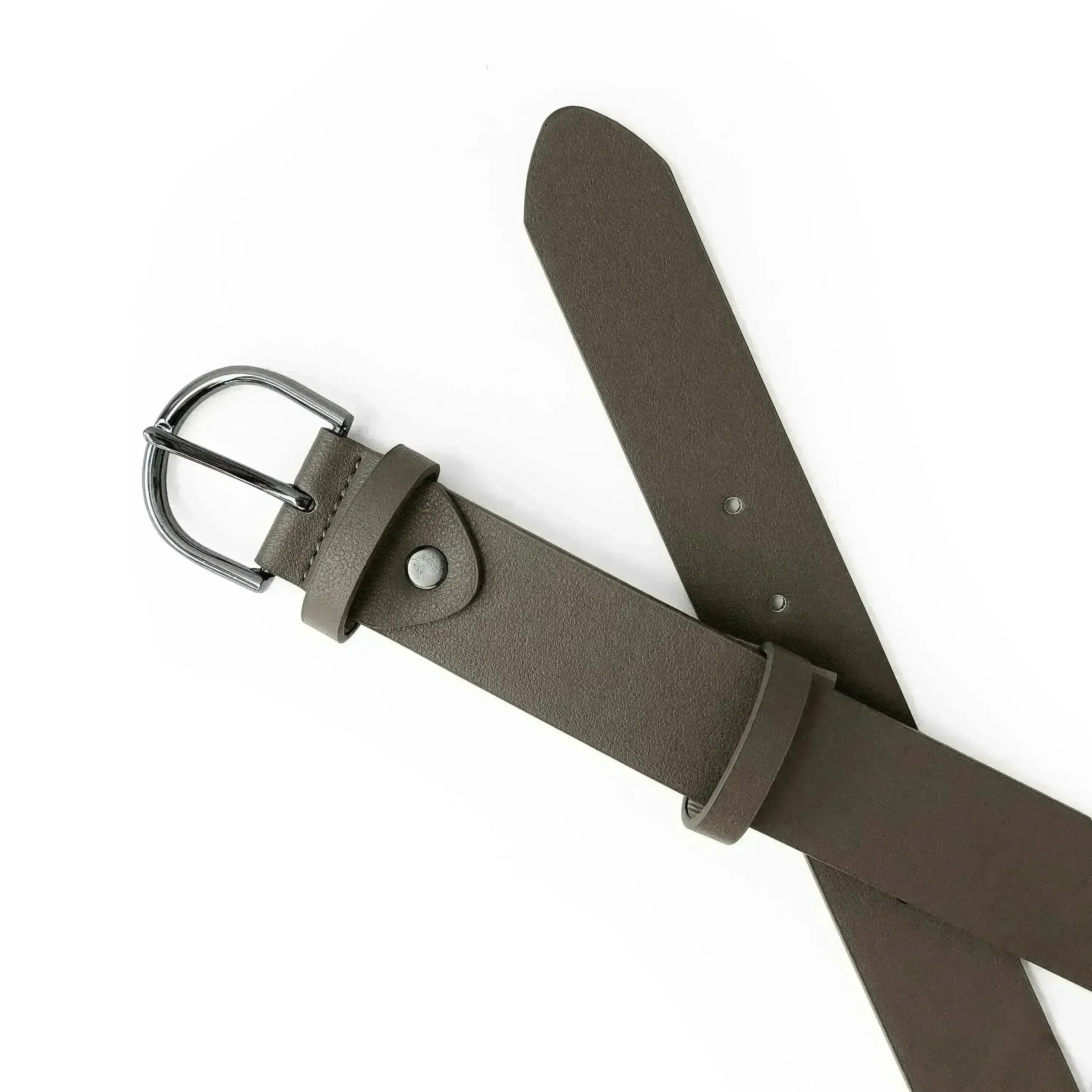 Ladies Belt with Rounded Gunmetal Buckle - Femstylo