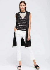 Women's Sleeveless Crochet Trim Top - Femstylo